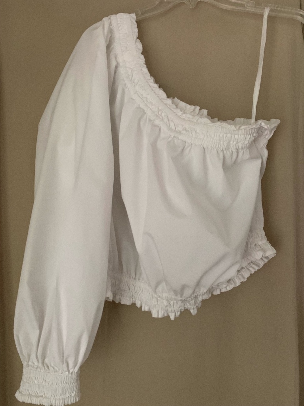 Free People white 100% cotton 'Anabelle One Shoulder Top'